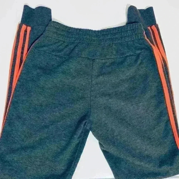 Adidas Women’s 3 Stripe Cotton Fleece Sweatpants Jogger, Size XS, Gray w/ Mango - Picture 5 of 16